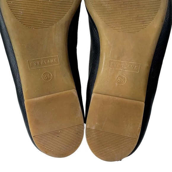 Everlane Women's Black Leather The Day Glove Flats Shoes Size 8.5 Made in Italy - Picture 5 of 8